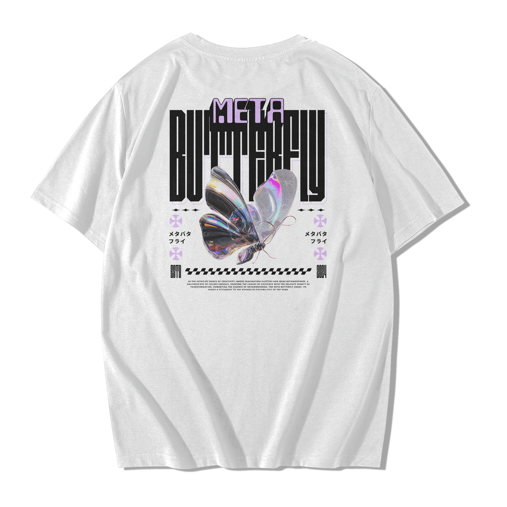 Alfaq Meta Butterfly Oversized T-Shirt for Men